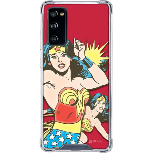 DC Comics Wonder Woman Vintage Action pose Galaxy S20 FE Clear Case